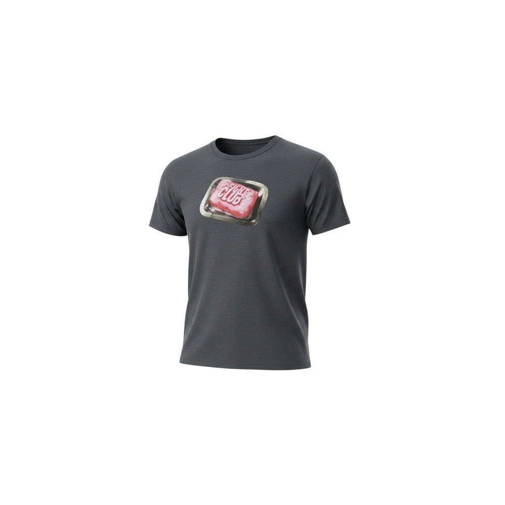 Fight Club T-Shirt Mens Large Charcoal Gray Pink Soap Graphic Movie Tee 2011